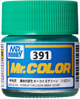 Mr. Hobby Краска 10 мл C391 INTERIOR TURQUOISE GREEN/SOVIET