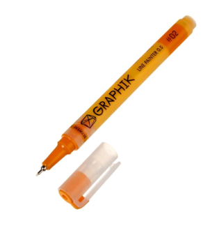 Derwent Ручка капиллярная Graphik Line Painter №02 желтый