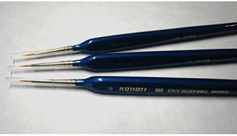 Harder&Steenbeck HS-170013 Набор кистей «888», размер 0, синтетика, 3 шт.