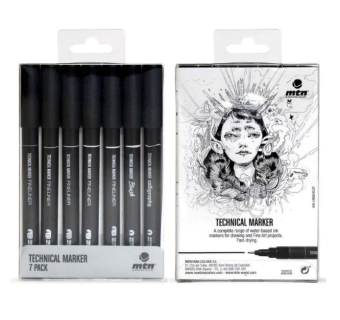MTN Набор линеров Technical Marker 7 шт., черные