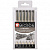 Набор капиллярных ручек Sakura Pigma Micron 6 шт.(0.2/ 025/ 0.3/ 0.35/ 0.45/ 0.5 мм, черные) в блистере