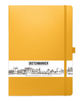 Sketchmarker Блокнот для зарисовок 140 г/кв. м, 80 л, 21*29,7 см, твердая обложка, оранжевый