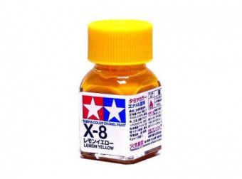 X-8 Краска Tamiya Лимонно-желтая Глянцевая (Lemon Yellow Gloss), эмаль 10 мл