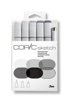 Набор маркеров Copic Sketch Sketching Grays (6 шт., в пластиковой упаковке)