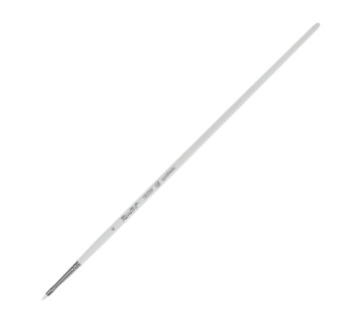 Кисть Roubloff серии 1B32W №4, белая синтетика, овальная, длинная ручка