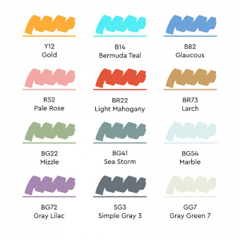 Набор маркеров Sketchmarker 12 Outdoor (12 шт. + сумка-органайзер)