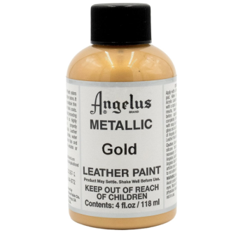 Краска для кожи и ткани Angelus Leather Metallic Paint 732-04-072 Gold, 118 мл