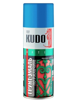 Kudo KU-315015 Грунт-эмаль по ржавчине голубая, 520 мл, (1/6) 50088