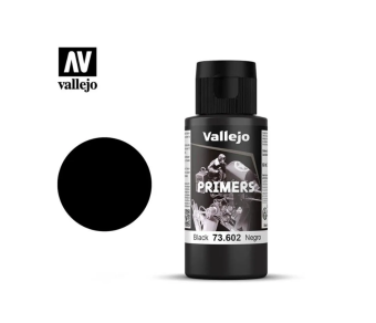 Vallejo Surface Primer Black акриловый полиуретановый грунт черный, 60 мл