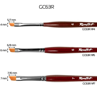 Кисть Roubloff серии GC63R №7, синтетика, наклонная форма
