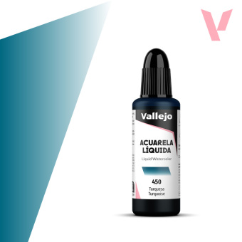 Жидкая акварель Vallejo Turquoise Бирюзовый