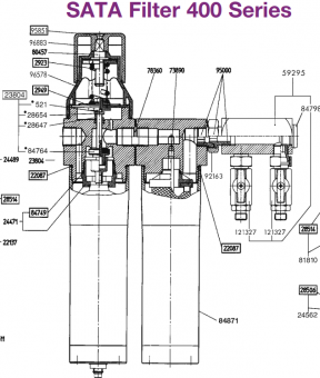 SATA 2949 Мембрана фильтров серии 300 и 400