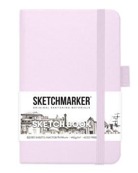 Sketchmarker Блокнот для зарисовок 140 г/кв. м, 80 л, 9*14 см, твердая обложка, лавандовый