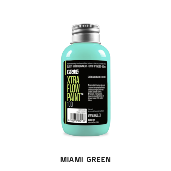 Чернила Grog Xtra Flow Paint 100 мл/ светло-зеленые/ Miami Green