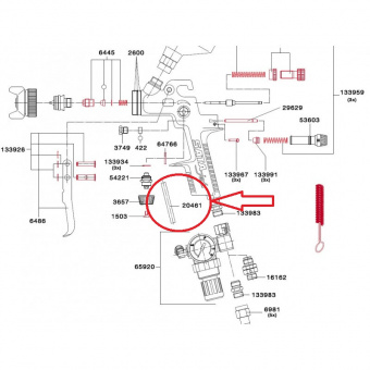 SATA 20461 Пластиковый воздушный шланг для бачков BVD под давлением и бачков с миксером