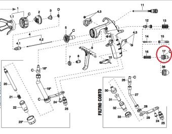 Направляющая иглы для краскопульта Iwata MSGS-200
