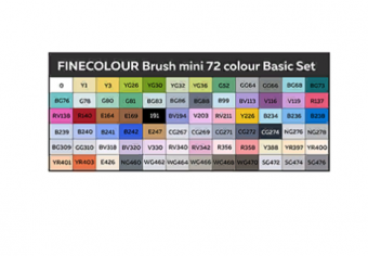 Набор Finecolour mini Brush 72 цвета