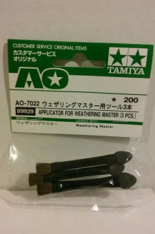 Tamiya 89929 Набор кисточек-аппликаторов для нанесения пигментов, 3 шт.
