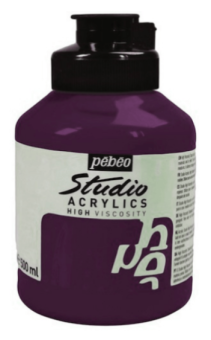 Краска акриловая Pebeo Studio Acrylics, 500 мл, цвет фиолетовый восточный