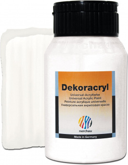 Краска акриловая Dekoracryl, 750 мл, цвет титановый белый