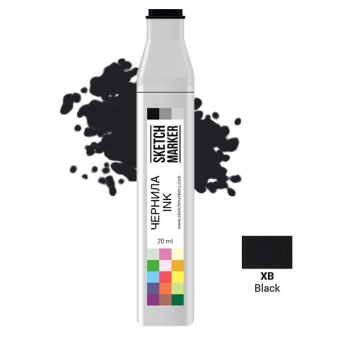 Чернила спиртовые SKETCHMARKER 22 мл цв. XB Black