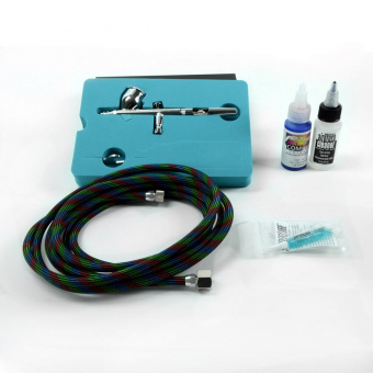 Аэрограф Iwata Eclipse HP-CS со шлангом, краской и жидкостью для промывки (ECL 4501)