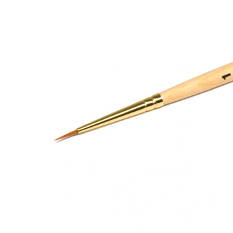 Кисть Roubloff серии 1310 №1 рыжая жесткая синтетика, круглая, укороченная