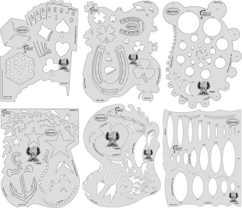 Набор из 6 трафаретов Artool BLASTED FX TEMPLATE SET (FH BLTFX 7)