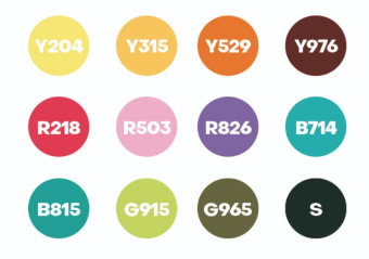 Набор спиртовых двусторонних Sketch маркеров Fat&Skinny MAIN 2, 12 шт.