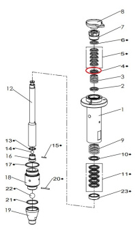 Iwata 04938320 Верхний V-образный адаптер с внутренней резьбой насоса M433N / A433N
