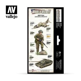 70222 Vallejo Набор красок Model Color Set – WWIII British Armour & Infantry (8 цветов)