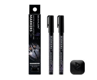 Набор маркеров Gaahleri Metallic Series X 2 Zirconium Black