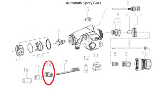 Штуцер воздушный 93018360 для Iwata Wider1A/2A