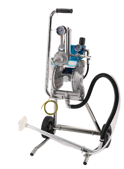 Насос диафрагменный Iwata DPS-1203C-WB.TE 1:1, на ножках с двумя колесами, анодированный алюминий