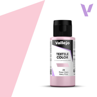 Краска Vallejo 40029 для ткани, цвет нежно-розовый (Baby Pink), 60 мл