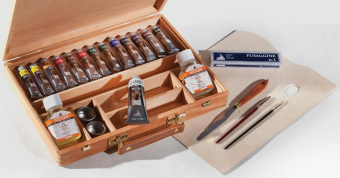 Набор масляных красок Maimeri Classico (13 туб по 20 мл в дер. ящике)