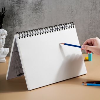 Finenolo Альбом для графики 160г/м2 A4 60 л, спираль по длинной стороне, твердая обложка