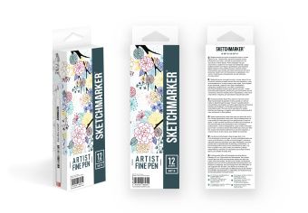 Набор капиллярных ручек Sketchmarker Artist fine pen Basic 2, 12 цв.