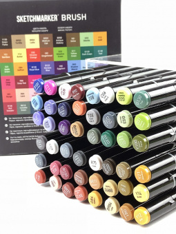 Набор маркеров Sketchmarker Brush Hi Tex Style (48 шт. в пластиковом кейсе)