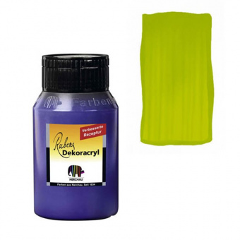 Краска акриловая Dekoracryl, 750 мл, цвет желто-зеленый