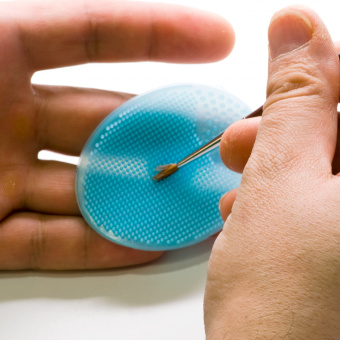 MiniWarPaint Коврик для мытья кисти силиконовый, голубой