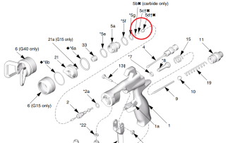 Graco 249456 Ремонтный комплект твердосплавного седла диффузора G15/40