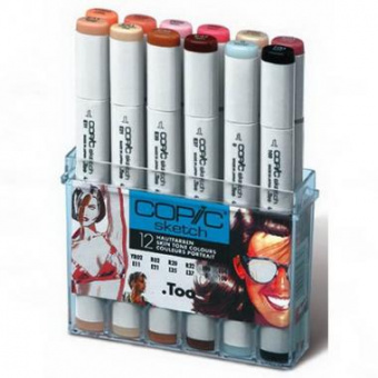 Набор маркеров COPIC Sketch Skin Tones Set (12 шт.)