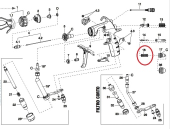 Пружина иглы для краскопульта Iwata MSGS-200 (120 bar)