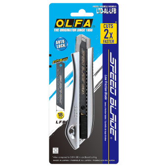 OLFA OL-LTD-AL-LFB Нож с выдвижным сегментированным лезвием 18 мм, автофиксатор