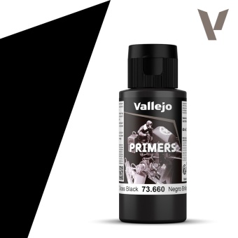 Vallejo 73660 Metal Color Primer Gloss Black Грунт черный глянцевый, 60 мл