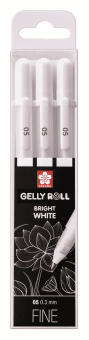 Набор белых гелевых ручек Sakura Gelly Roll 3 шт. (0.3 мм) в блистере