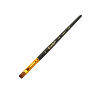 Roubloff Кисть серии 1S25 №10 синтетика под колонок, короткая ручка, плоская