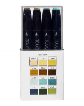 Набор маркеров Touch Twin 12 шт., желто-зеленые тона