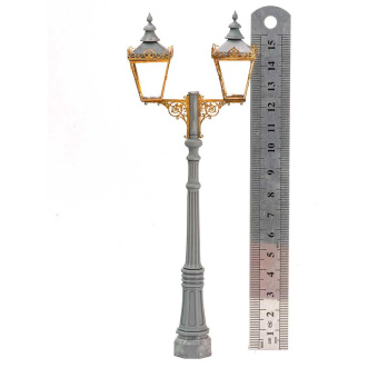 MiniWarPaint Столб фонарный "чугунный" 1-2 фонаря, размер L